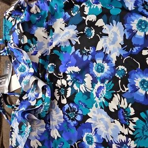 Island Escape Floral Tankini Blue And Green Size 14 NWT
